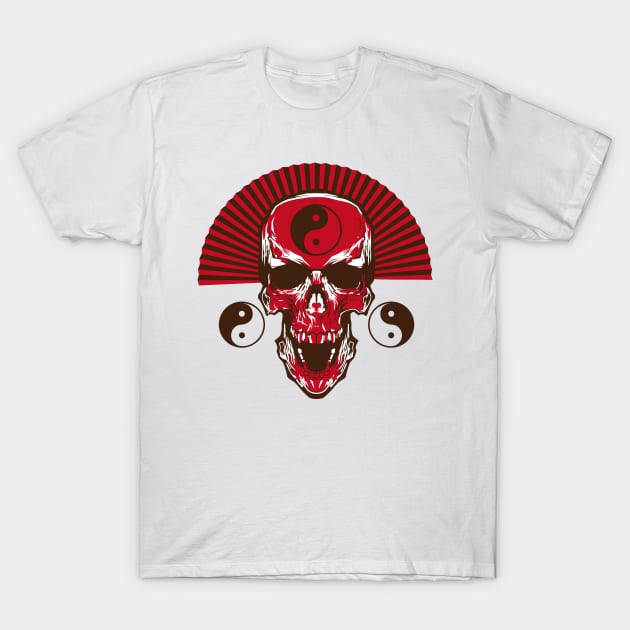 Skull of tai chi N°3 T-Shirt by couleur365